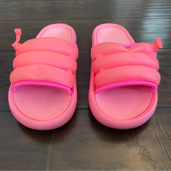 Adidas pink rubber slide sandals women’s sizes 8 - Picture 4 of 7